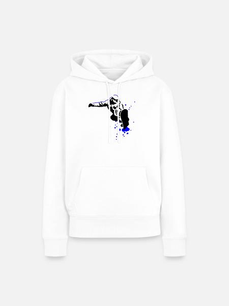 Snowboarder - Frauen Premium Bio Hoodie - Weiß