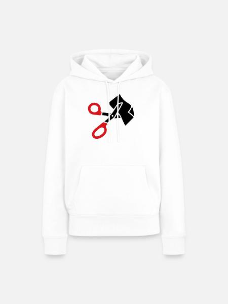 Kleiderschere Rettungsschere - Frauen Premium Bio Hoodie - Weiß