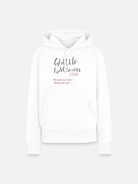 Abitur bestanden - Frauen Premium Bio Hoodie - Weiß