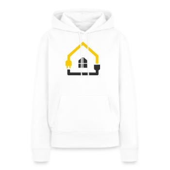 Maison intelligente prise pour électricien - Sweat à capuche Premium bio Femme - blanc - Devant - Julia (174cm)