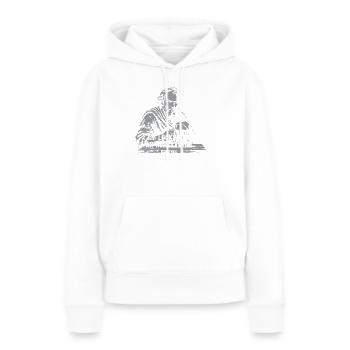 Quête de l’Homme Honnête de Diogène - Sweat à capuche Premium bio Femme - blanc - Devant - Julia (174cm)
