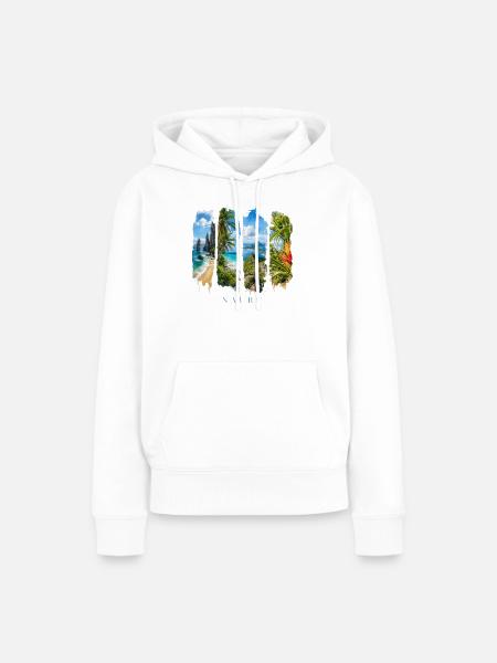 Nauru Urlaub Travel – Südsee Insel & Strand - Frauen Premium Bio Hoodie - Weiß