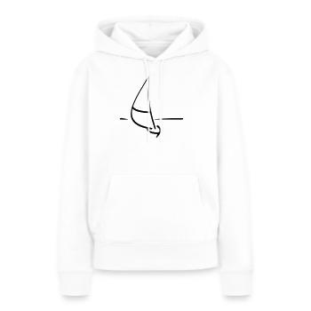 Voilier - Sweat à capuche Premium bio Femme - blanc - Devant - Julia (174cm)