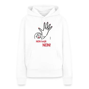 Nein Heißt Nein! (Friendly / 2C) - Frauen Premium Bio Hoodie - Weiß - Vorne - Julia (174cm)