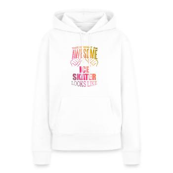 Schlittschuh Schlittschuh Schlittschuh Schlittschuh - Frauen Premium Bio Hoodie - Weiß - Vorne - Julia (174cm)
