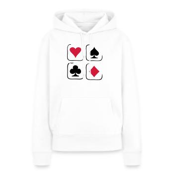 pic_coeur_trefle_carreau1 - Women’s Premium Organic Hoodie - white - Front - Julia (174cm)