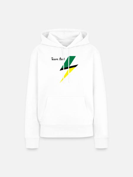Team Bolt - Frauen Premium Bio Hoodie - Weiß