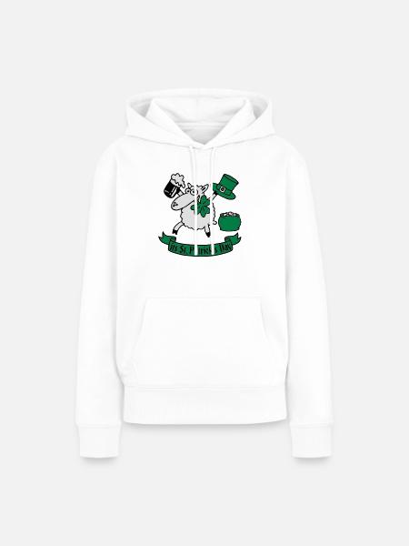 st_pattricks_sheep_b - Frauen Premium Bio Hoodie - Weiß