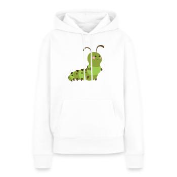 chenille - Sweat à capuche Premium bio Femme - blanc - Devant - Julia (174cm)