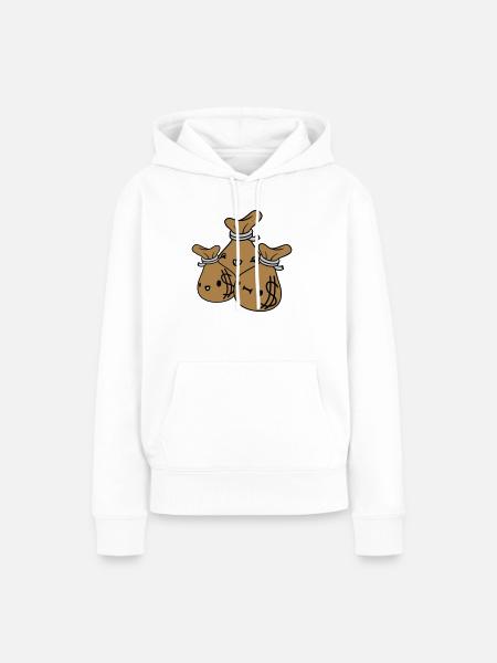 Geldsäcke Freunde Team Crew - Frauen Premium Bio Hoodie - Weiß