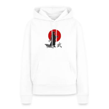 Ronin Warrior - Frauen Premium Bio Hoodie - Weiß - Vorne - Julia (174cm)