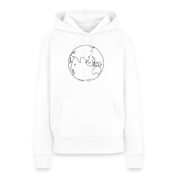 Erde - Frauen Premium Bio Hoodie - Weiß - Vorne - Julia (174cm)