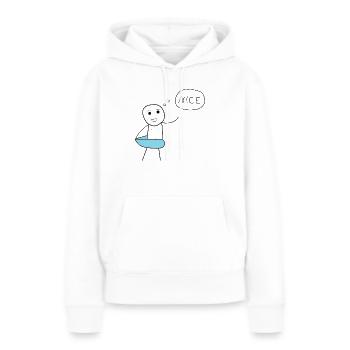 Nice Design für Badehosen Freunde Lustig am Strand - Frauen Premium Bio Hoodie - Weiß - Vorne - Julia (174cm)