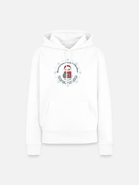 Snowman Social Worker - Frauen Premium Bio Hoodie - Weiß