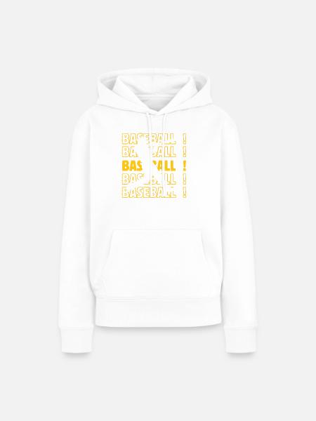Baseball Baseball Baseball - Frauen Premium Bio Hoodie - Weiß