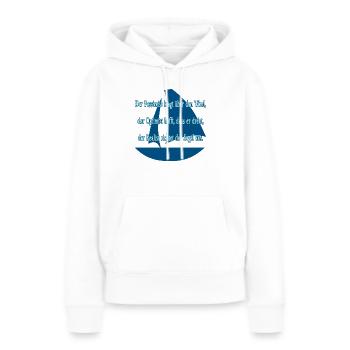 Der Wind - Frauen Premium Bio Hoodie - Weiß - Vorne - Julia (174cm)