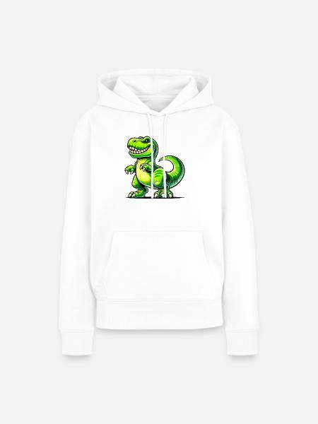 Dinosaurier T-Rex - Frauen Premium Bio Hoodie - Weiß
