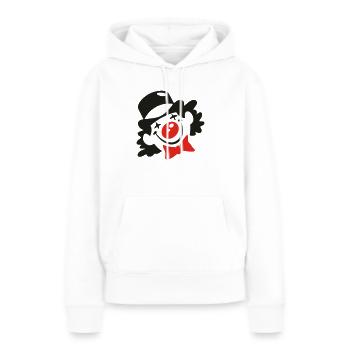 clown - Frauen Premium Bio Hoodie - Weiß - Vorne - Julia (174cm)