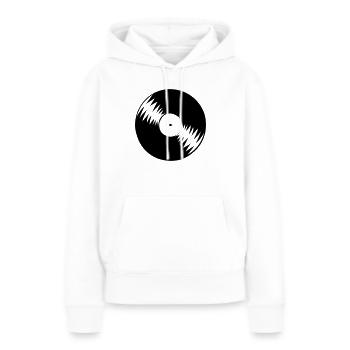 vinyl - Frauen Premium Bio Hoodie - Weiß - Vorne - Julia (174cm)