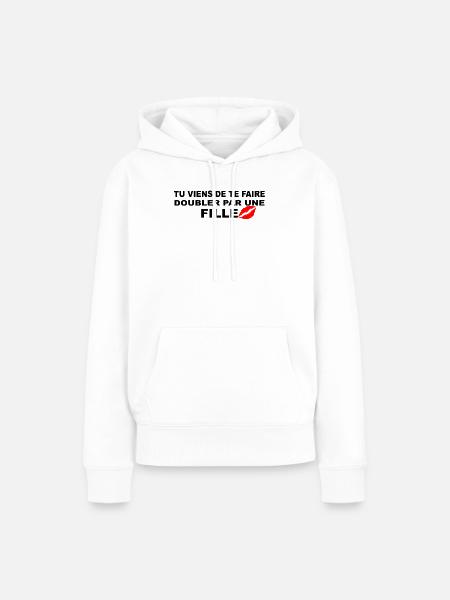Aufkleber - Frauen Premium Bio Hoodie - Weiß