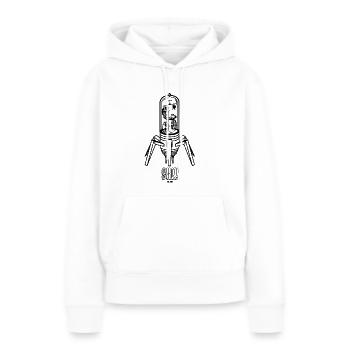 ROBO_GRANCHIO - Frauen Premium Bio Hoodie - Weiß - Vorne - Julia (174cm)