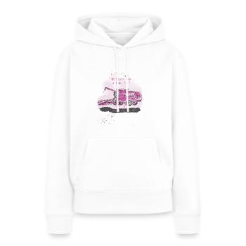 fullsizeoutput 1624 - Sweat à capuche Premium bio Femme - blanc - Devant - Julia (174cm)