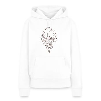 La crème glacée est toujours une bonne idée - Sweat à capuche Premium bio Femme - blanc - Devant - Julia (174cm)
