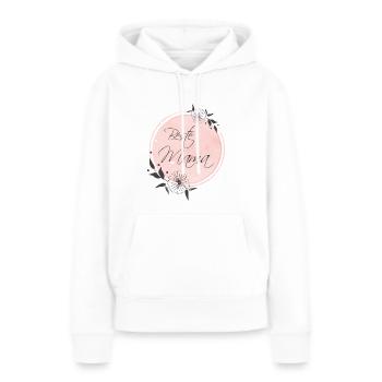 Beste Mama pastell vintage Geschenk Muttertag - Frauen Premium Bio Hoodie - Weiß - Vorne - Julia (174cm)