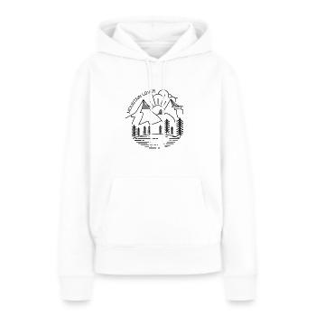 Mountain Lover - Frauen Premium Bio Hoodie - Weiß - Vorne - Julia (174cm)