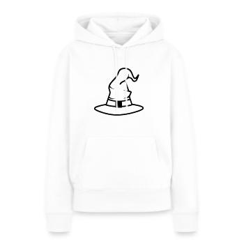 chapeau magique - Sweat à capuche Premium bio Femme - blanc - Devant - Julia (174cm)