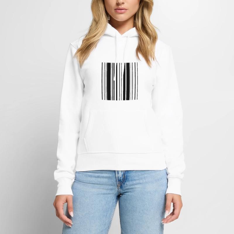 Stripes pattern barcode Women’s Premium Organic Hoodie