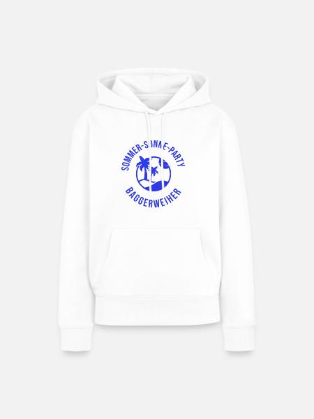 Baggerweiher - Frauen Premium Bio Hoodie - Weiß
