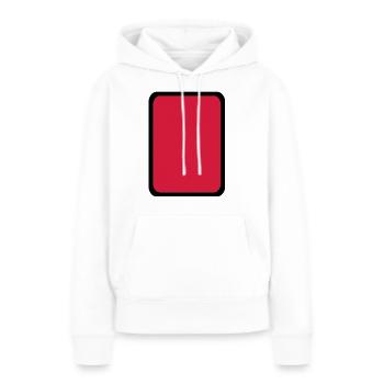 Carton rouge Arbitre - Sweat à capuche Premium bio Femme - blanc - Devant - Julia (174cm)