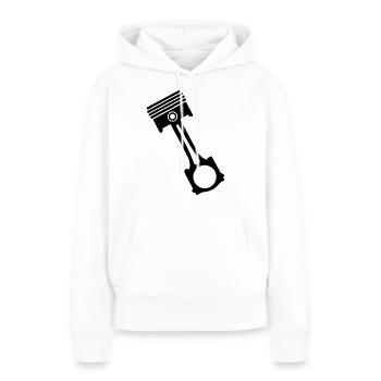 Piston - Sweat à capuche Premium bio Femme - blanc - Devant - Julia (174cm)