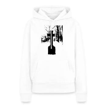 Grabstein - Frauen Premium Bio Hoodie - Weiß - Vorne - Julia (174cm)