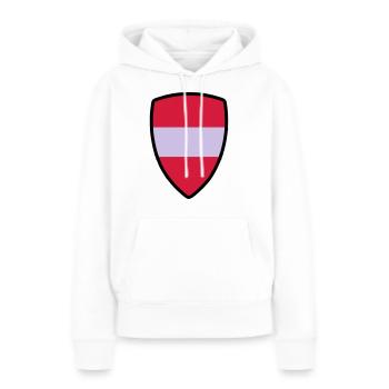 österreich fahne - Frauen Premium Bio Hoodie - Weiß - Vorne - Julia (174cm)
