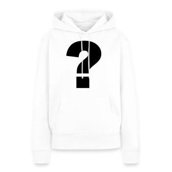 Point d'interrogation - Sweat à capuche Premium bio Femme - blanc - Devant - Julia (174cm)
