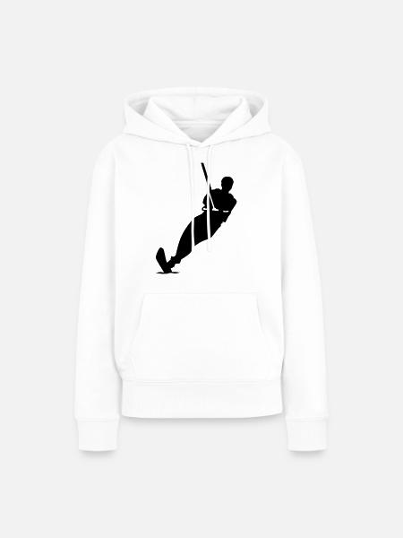 Wasserski - Frauen Premium Bio Hoodie - Weiß