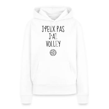 Volleyball - Volley Ball - Volley-Ball - Sport - Frauen Premium Bio Hoodie - Weiß - Vorne - Julia (174cm)