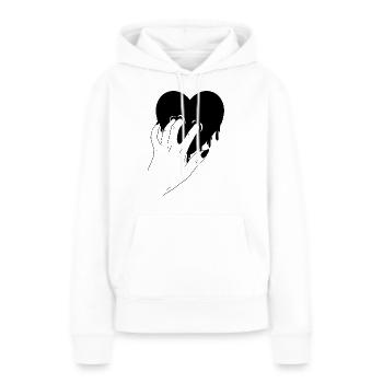 Crève-cœur - Sweat à capuche Premium bio Femme - blanc - Devant - Julia (174cm)