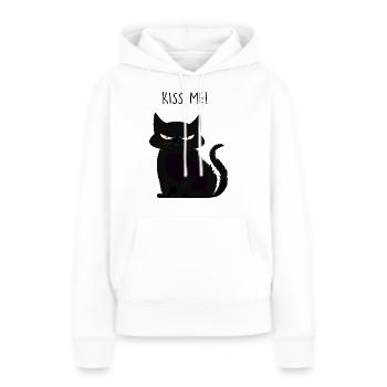 Kiss me! - Frauen Premium Bio Hoodie - Weiß - Vorne - Julia (174cm)