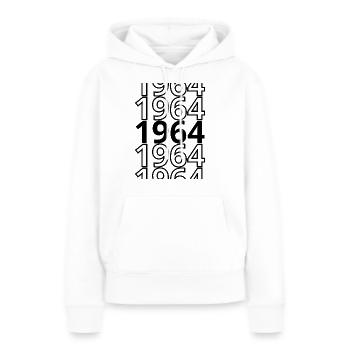 1964 1964 1964 - Sweat à capuche Premium bio Femme - blanc - Devant - Julia (174cm)