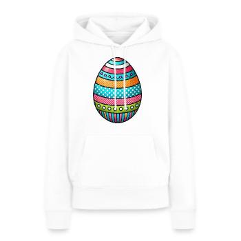 Oeuf oeuf de Pâques - Sweat à capuche Premium bio Femme - blanc - Devant - Julia (174cm)