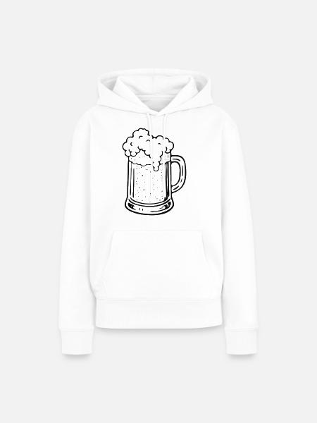 Bier - Frauen Premium Bio Hoodie - Weiß