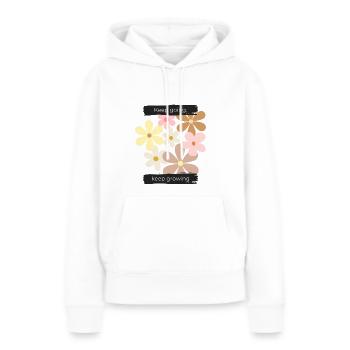 Continuez, continuez à grandir - Sweat à capuche Premium bio Femme - blanc - Devant - Julia (174cm)
