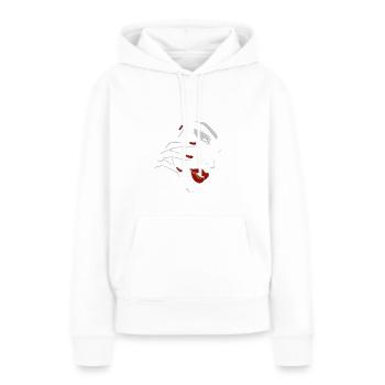 Sinnliche Silouette Rote Lippen - Frauen Premium Bio Hoodie - Weiß - Vorne - Julia (174cm)