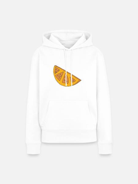 orangen scheibe - Frauen Premium Bio Hoodie - Weiß