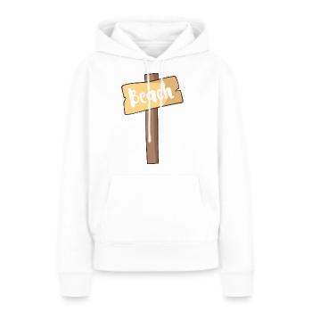 Strand - Frauen Premium Bio Hoodie - Weiß - Vorne - Julia (174cm)