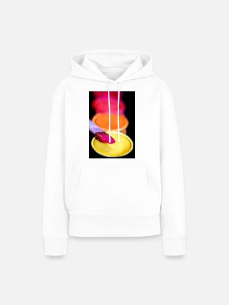 Malerei - Frauen Premium Bio Hoodie - Weiß