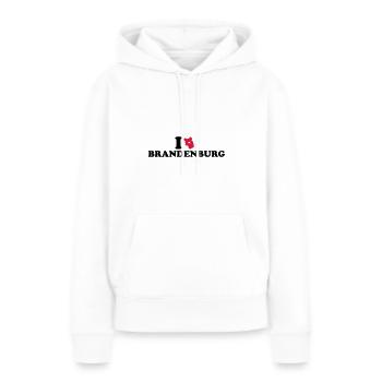 Brandenburg - Frauen Premium Bio Hoodie - Weiß - Vorne - Julia (174cm)